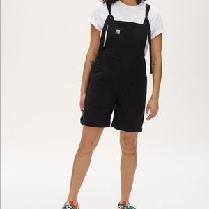 Original Dungaree Shorts: ORGANIC COTTON - Black UK16 -